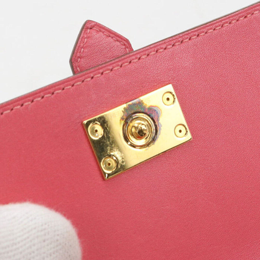 HERMES Bearn Recto Verso Bi-fold Wallet, □R stamp, Women's, Pink - Picture 7 of 12